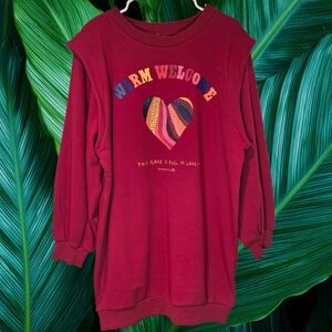 Farm Rio Warm Welcome Red Sweater Dress Size Small NWT